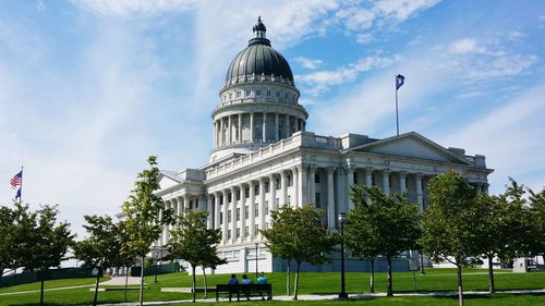 Utah state capitol against sky