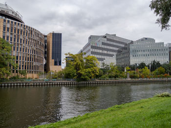 Bridge over river in city