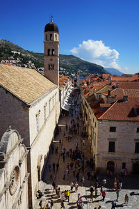 Buildings in city against sky