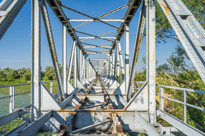 Low angle view of bridge against sky