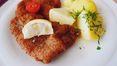 Close-up of served food