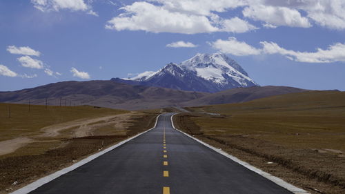 Road amidst landscape against sky