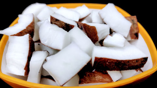 Close-up of chocolate cake in plate