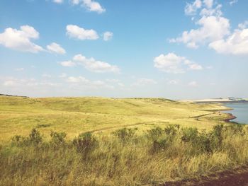 Scenic view of landscape against sky