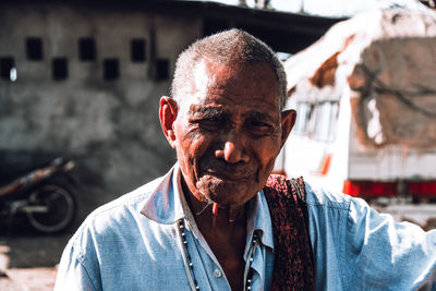 Close-up portrait of man outdoors