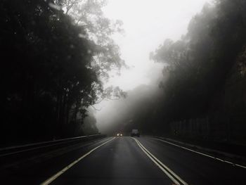 Road passing through tunnel