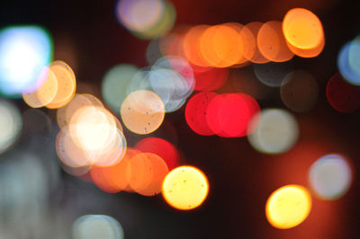 Defocused image of lights