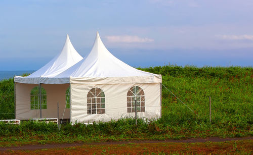 Glamping on the pacific coast in an ecologically clean place in russia. kamchatka.