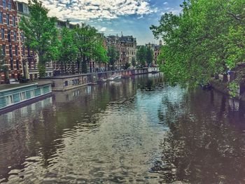 Reflection of built structures in water