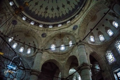 Low angle view of ceiling of historic building