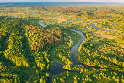 High angle view of landscape