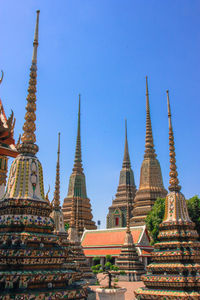 Temple against clear sky