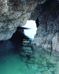 Rocks in sea