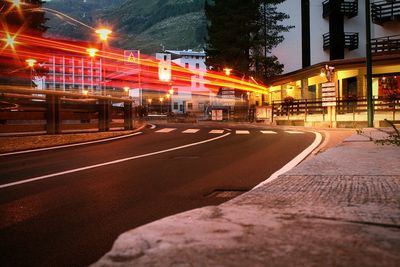 Empty road at night