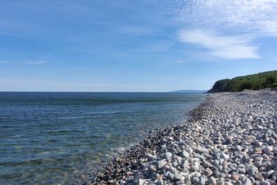 Pebbles beach at cape breton national park