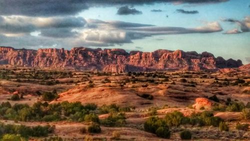 Scenic view of rock formation