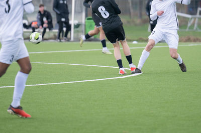 People playing soccer