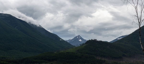 Panoramic view of mountains against sky