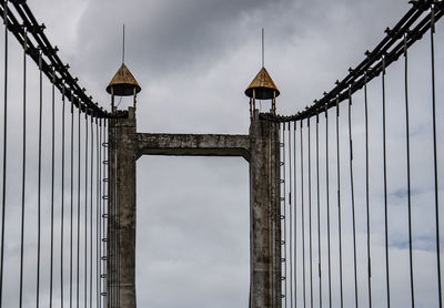 Low angle view of bridge against sky