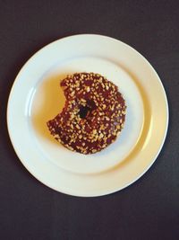 High angle view of food in plate