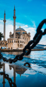 Ortakoy mosque istanbul turkey, ortakoy cami, bosphorus mosque, canal in city against sky