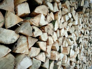 Full frame shot of logs