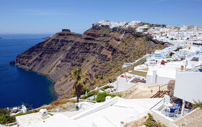 High angle view of sea