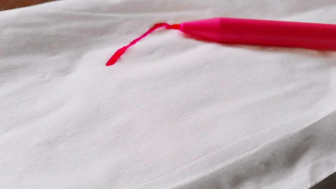red, no people, white, indoors, textile, close-up, pink, paper