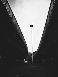 Low angle view of bridge against sky