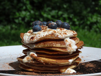 Close-up of dessert in plate