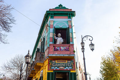 Low angle view of traditional building against sky