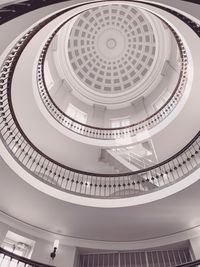 Low angle view of spiral staircase