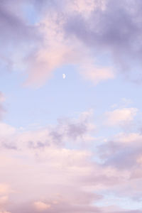 Low angle view of sky at sunset