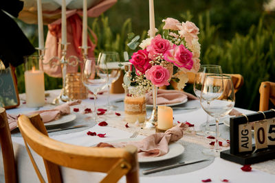 Close-up of food on table