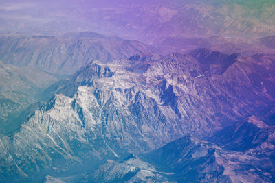 Aerial view of mountains