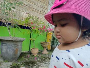 Close-up portrait of cute baby girl