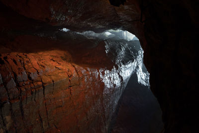 Rock formations in cave