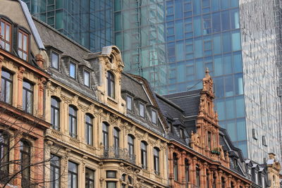 Low angle view of buildings in city