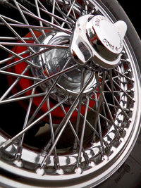 Close-up high angle view of motorcycle