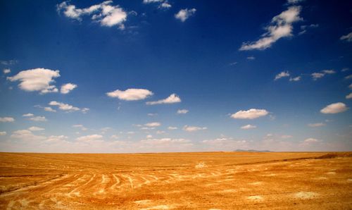 Scenic view of desert against sky