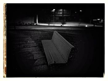 Illuminated lights at night