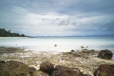 Rocks on the beach at koh talu island, prachuap khiri khan, thailand