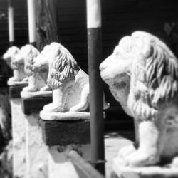 Close-up of carving on wall