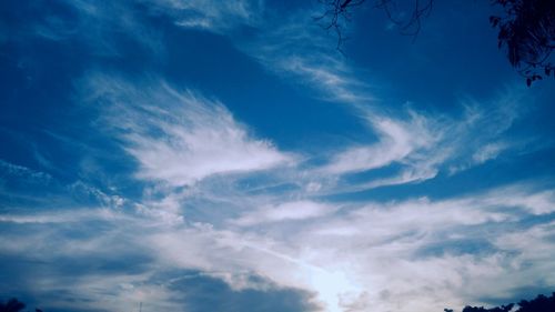 Low angle view of clouds in sky