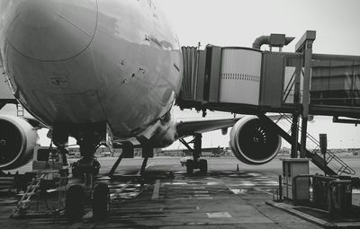 Airplane at airport runway