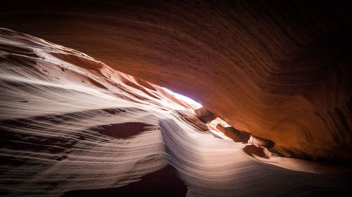 Low angle view of rock formation