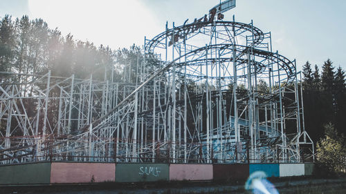 Metal structure against sky