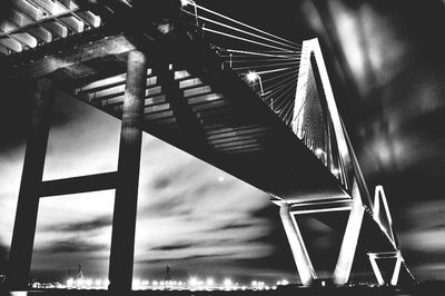 Low angle view of bridge against sky