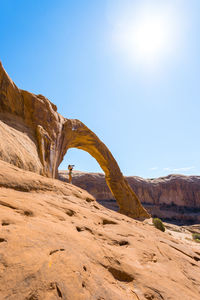 Scenic view of rock formation against sky