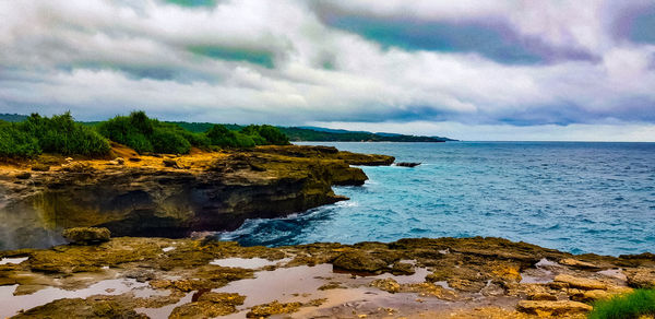 Scenic view of sea against sky